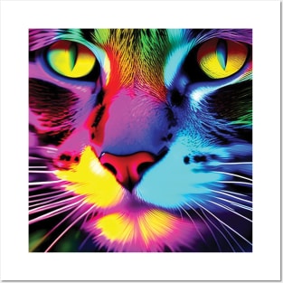 Psychedelic Cat Posters and Art
